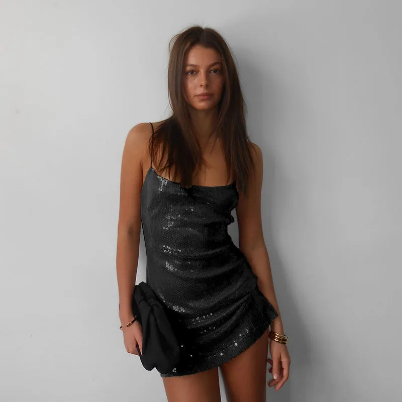 Summer Sexy Dress Party Sexy Sequin Suspender for Women