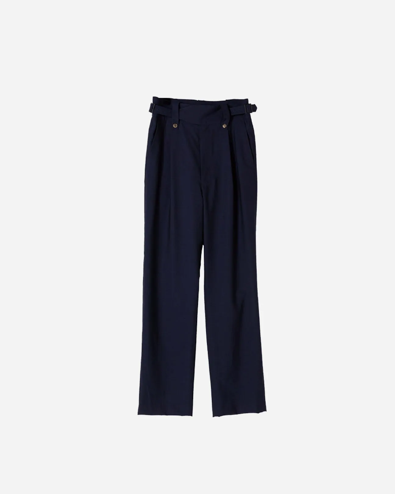 Super140 WOOL GURKHA TAPERD TROUSERS .06【NAVY】