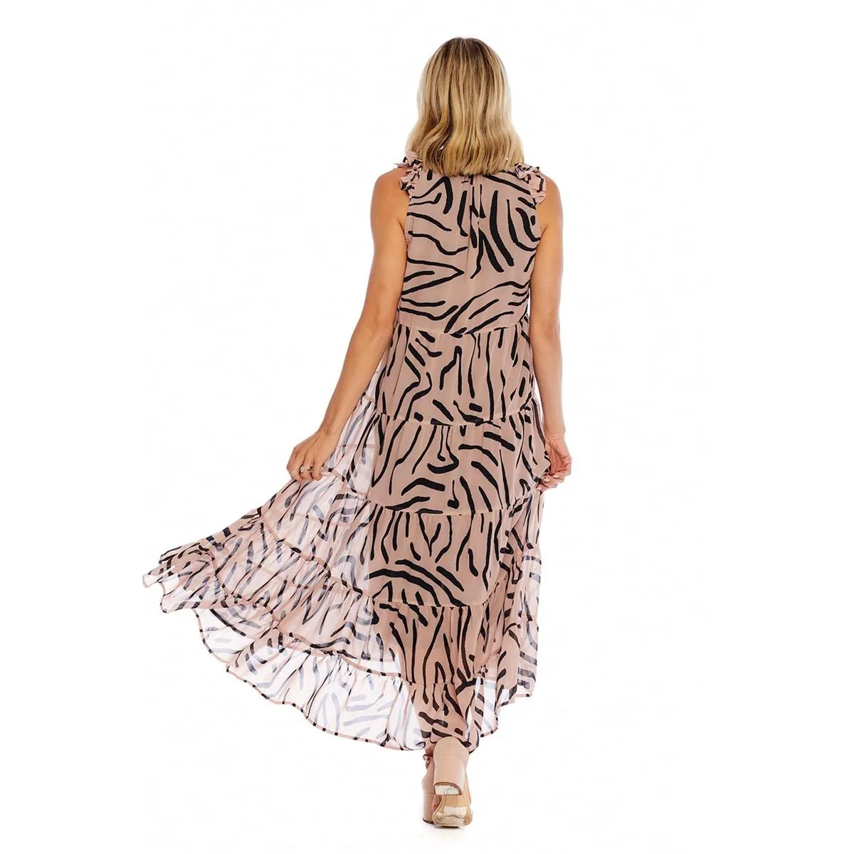 Tan Stripe Indy Maxi Dress