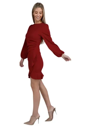 TEEK - Red Ruched Dress