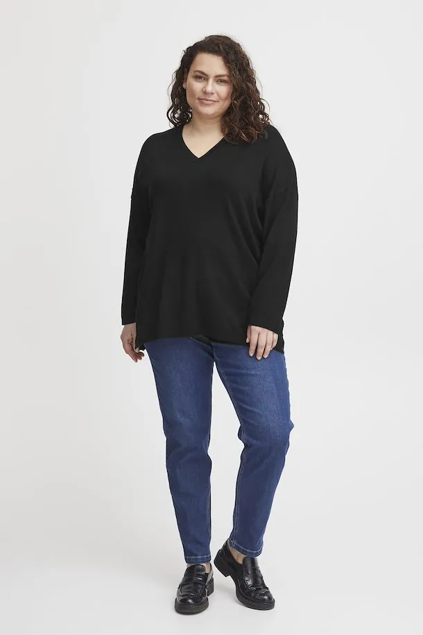 The Blume Pullover - Black - PLUS