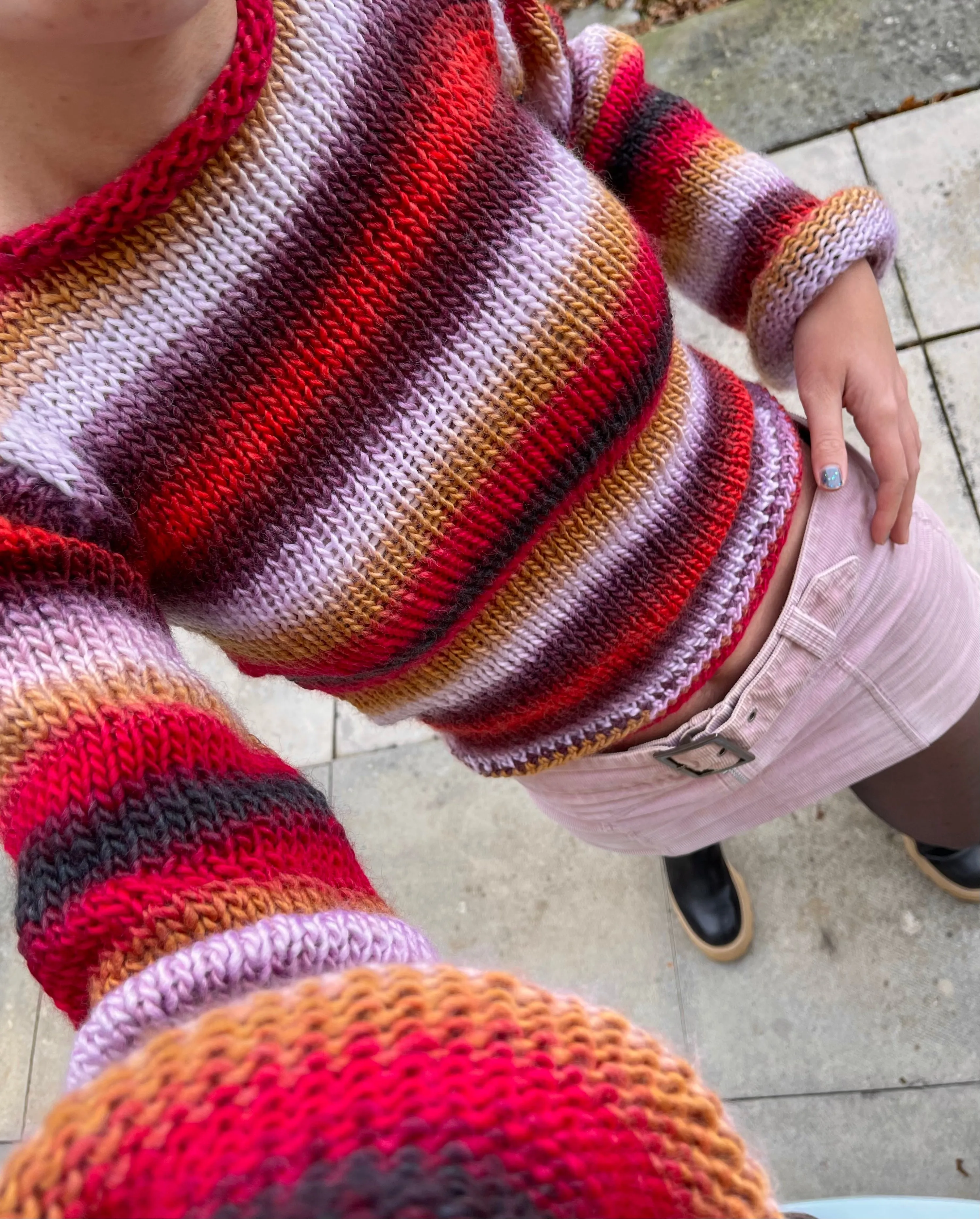 The Fusion Sweater - handmade knitted flared sleeve jumper