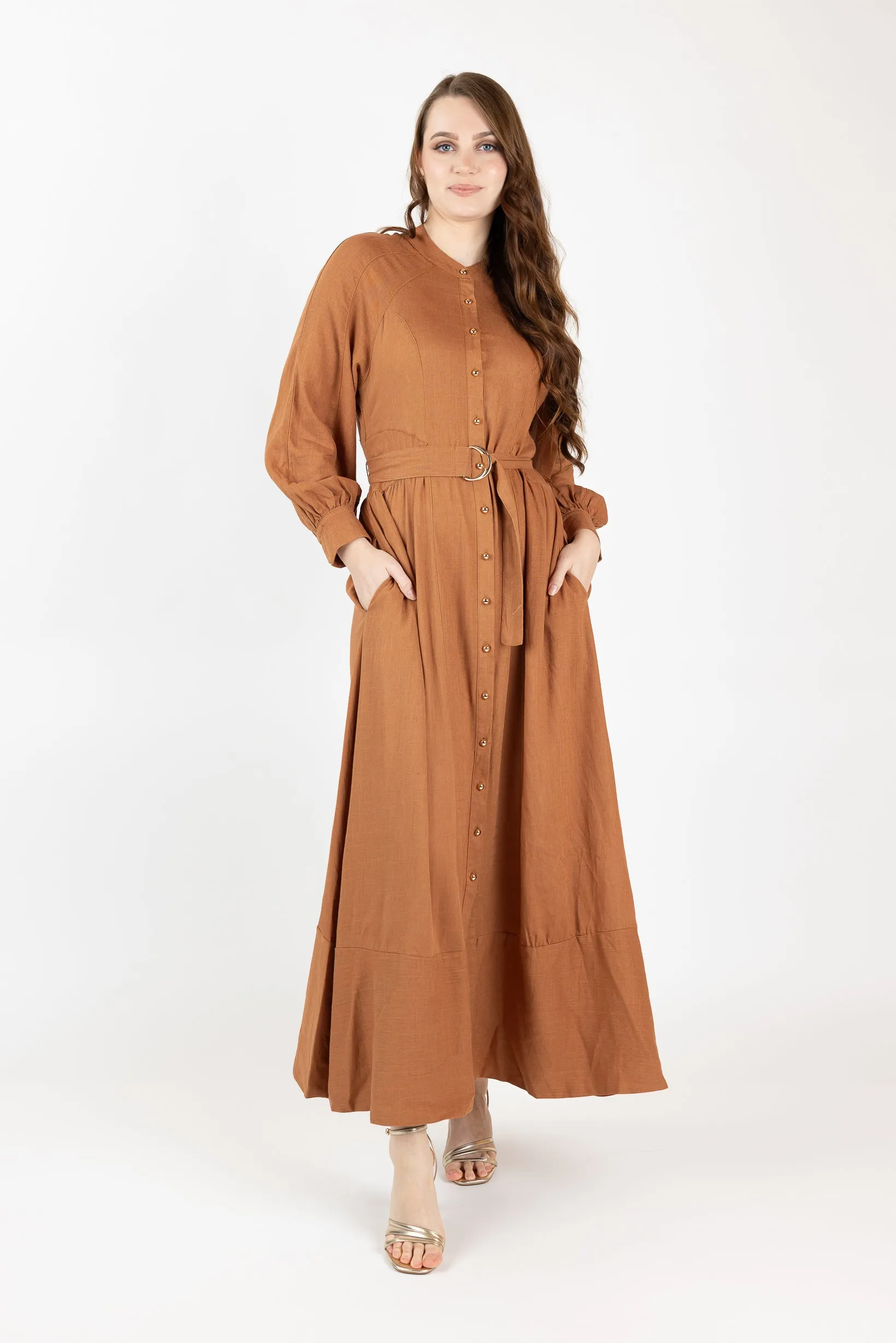 The Grand Adella Linen Maxi Dress