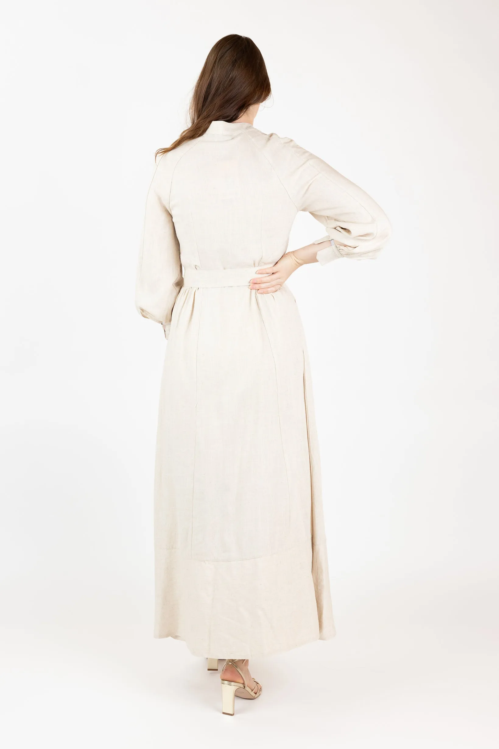 The Grand Adella Linen Maxi Dress