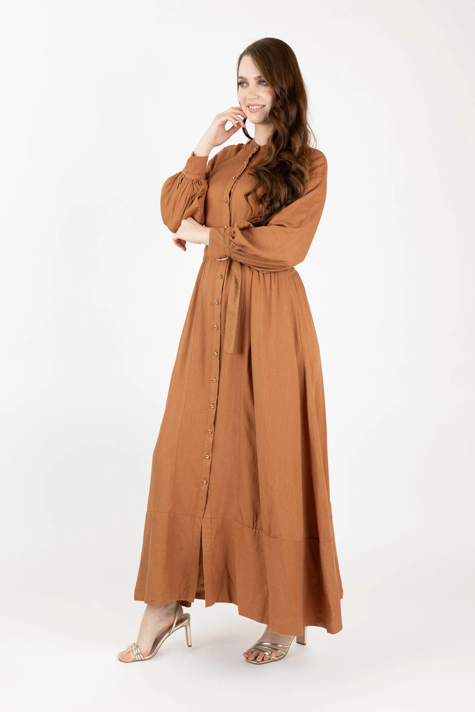 The Grand Adella Linen Maxi Dress