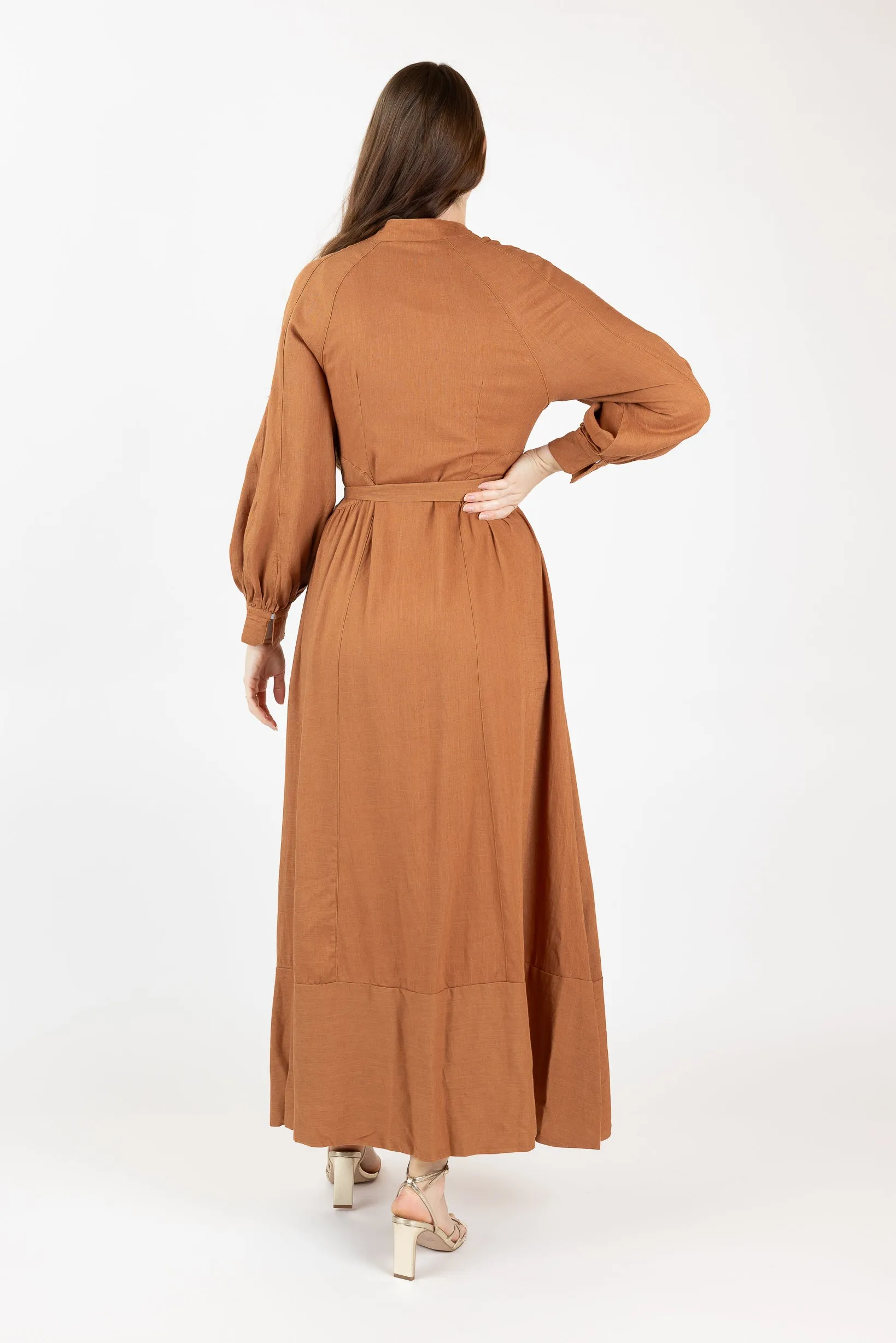 The Grand Adella Linen Maxi Dress