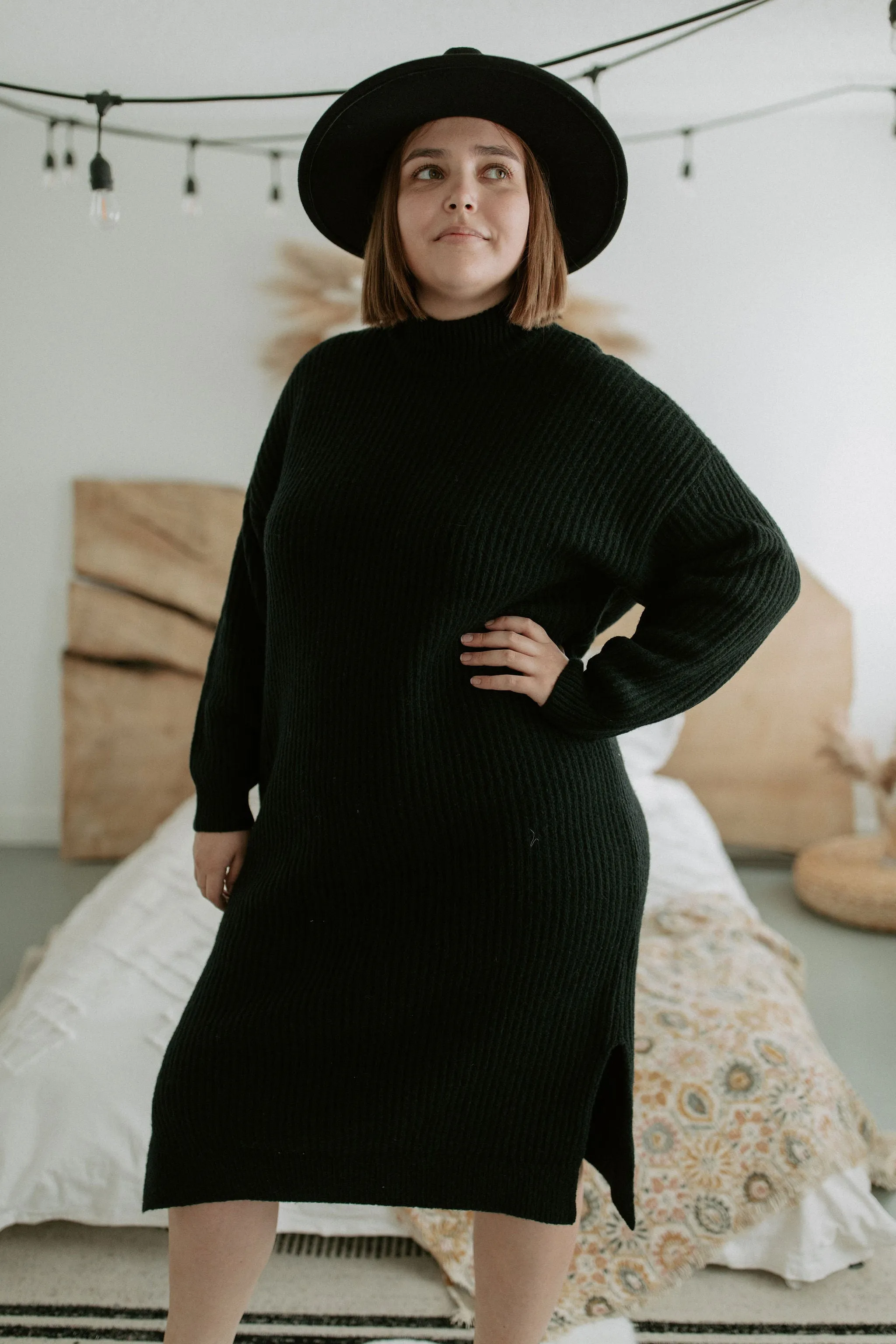 The Pippalika Sweater Dress by Minimum - Black