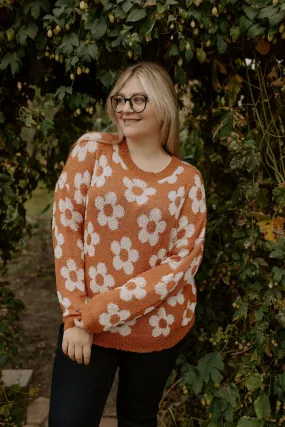 The Retro Daisy Knit Sweater - PLUS