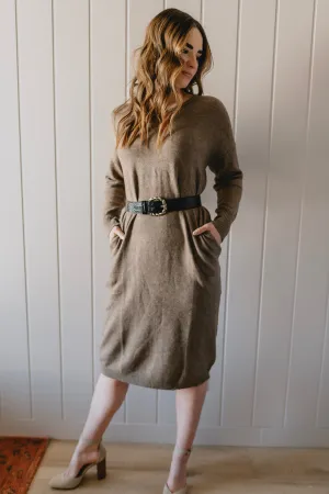 The Tahoe Sweater Dress - Taupe