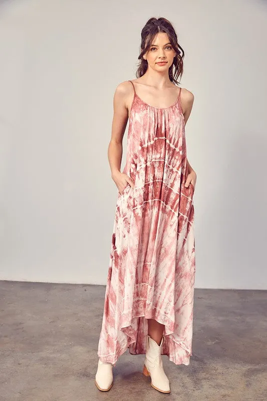 Tie-Dye Cami Maxi Dress