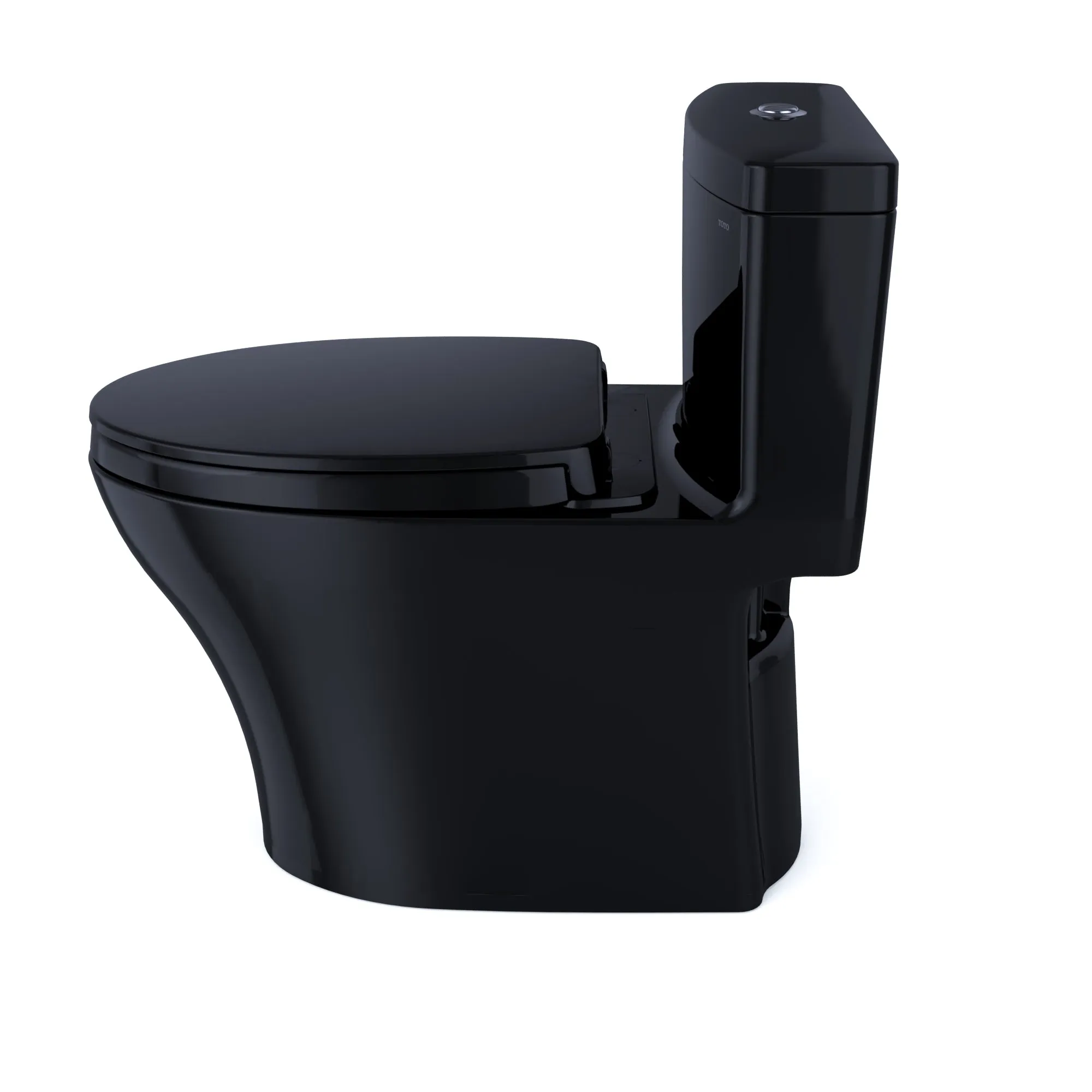 TOTO MS646124CEMFN#51 Aquia IV One-Piece Dual Flush WASHLET  Ready Toilet, Ebony