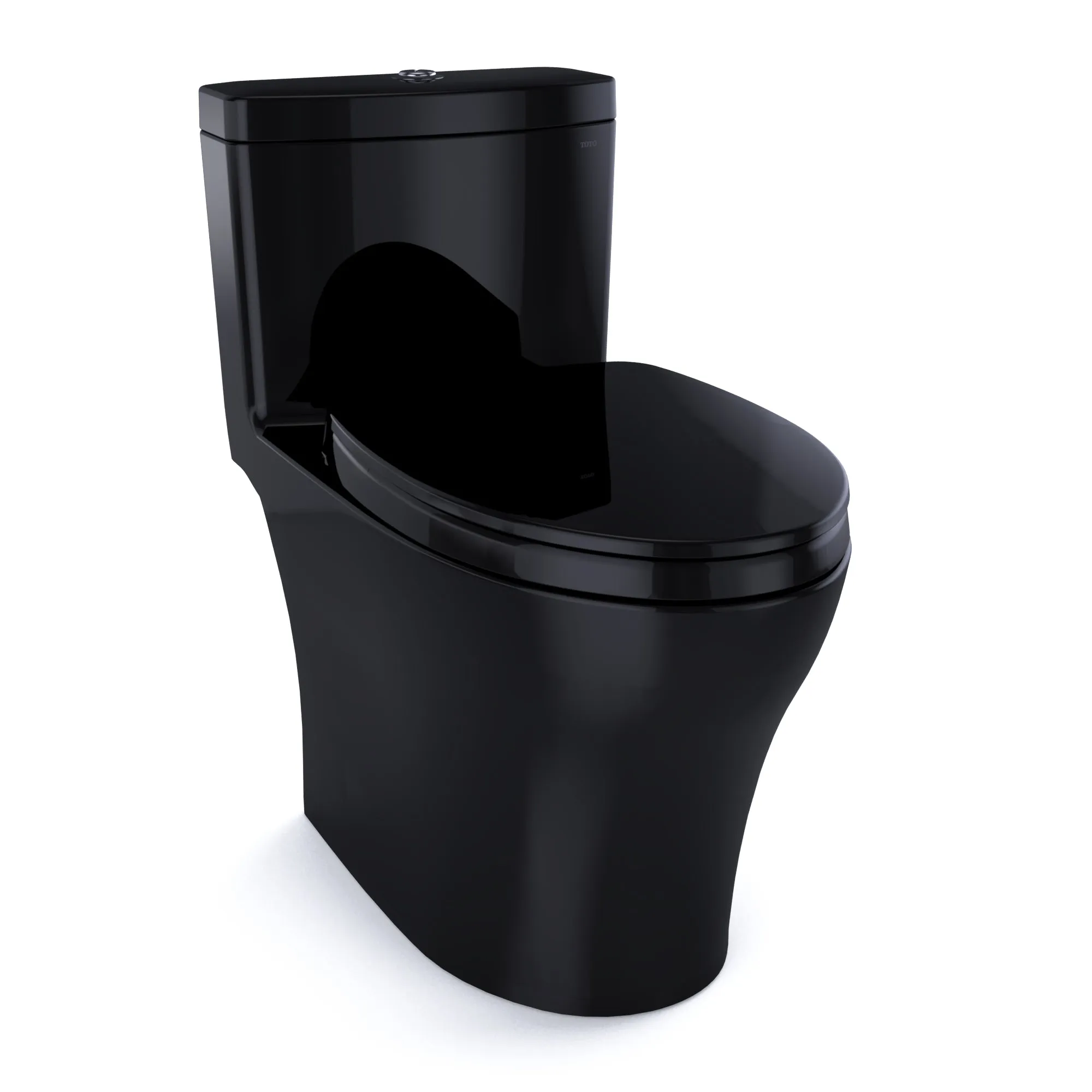 TOTO MS646124CEMFN#51 Aquia IV One-Piece Dual Flush WASHLET  Ready Toilet, Ebony