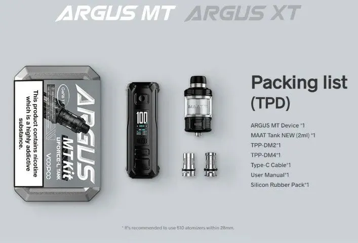 Voopoo Argus XT Vape Kit - With Free 21700 Battery