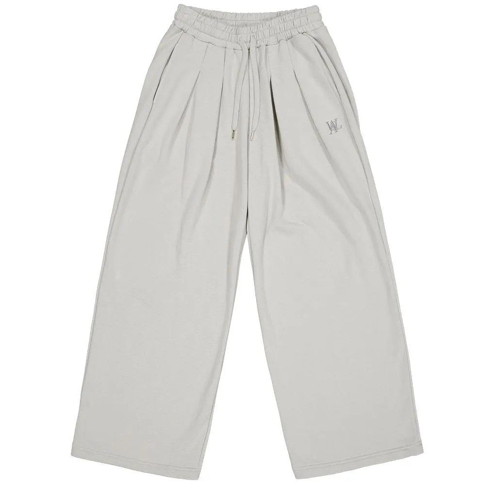 WAL signature tuck wide pants light grey