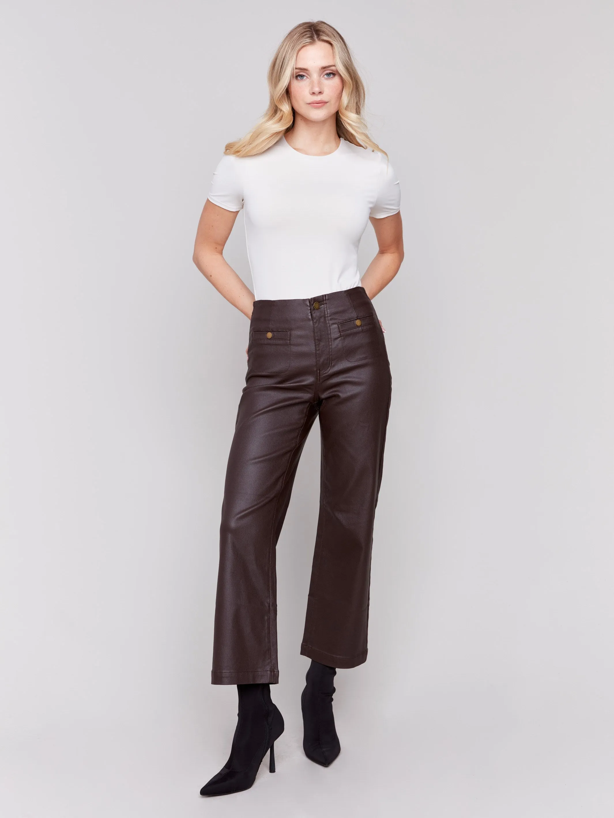 Wax Flared Pants - Mocha