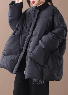 women oversized winter jacket winter coats black Button Down coat