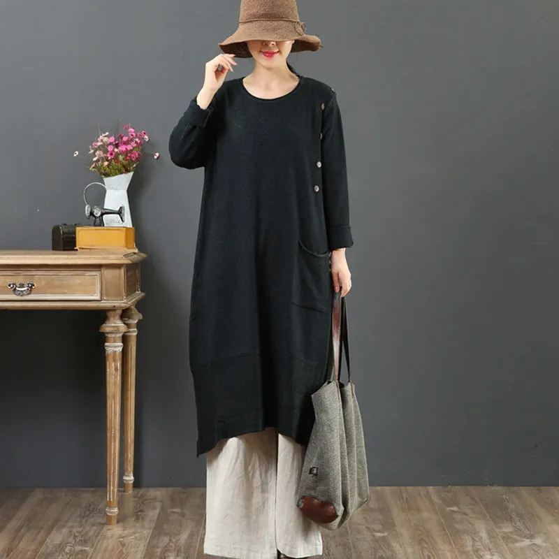 Women's Plus Size Asymmetrical Sweater Dress