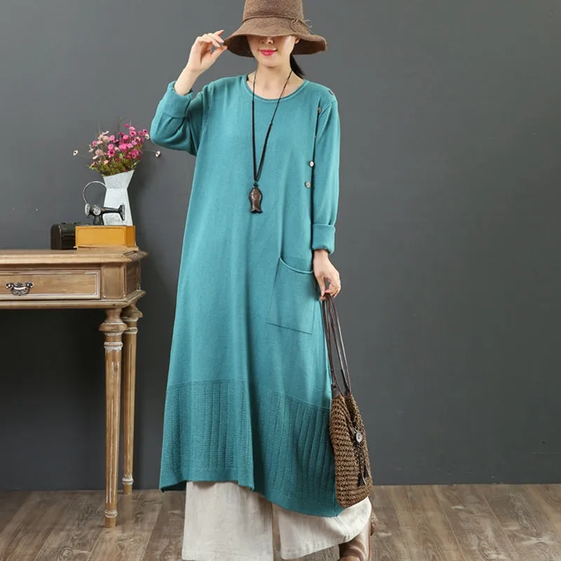 Women's Plus Size Asymmetrical Sweater Dress