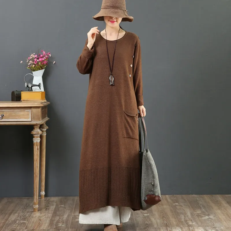 Women's Plus Size Asymmetrical Sweater Dress