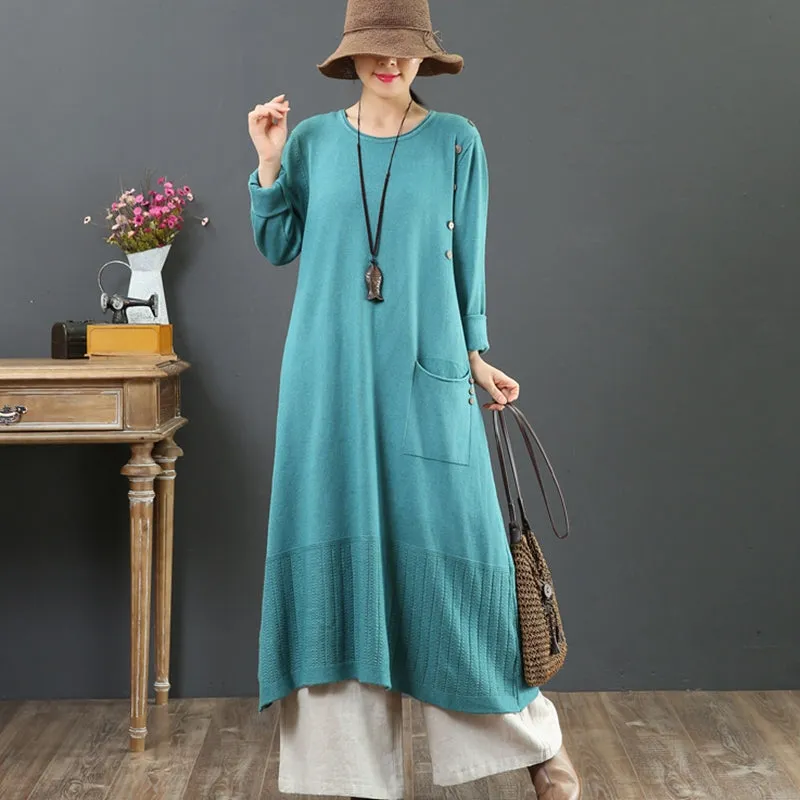 Women's Plus Size Asymmetrical Sweater Dress